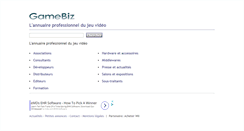 Desktop Screenshot of gamebiz.fr