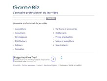 Tablet Screenshot of gamebiz.fr